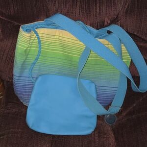 Multicolor Striped Women's Bag Set